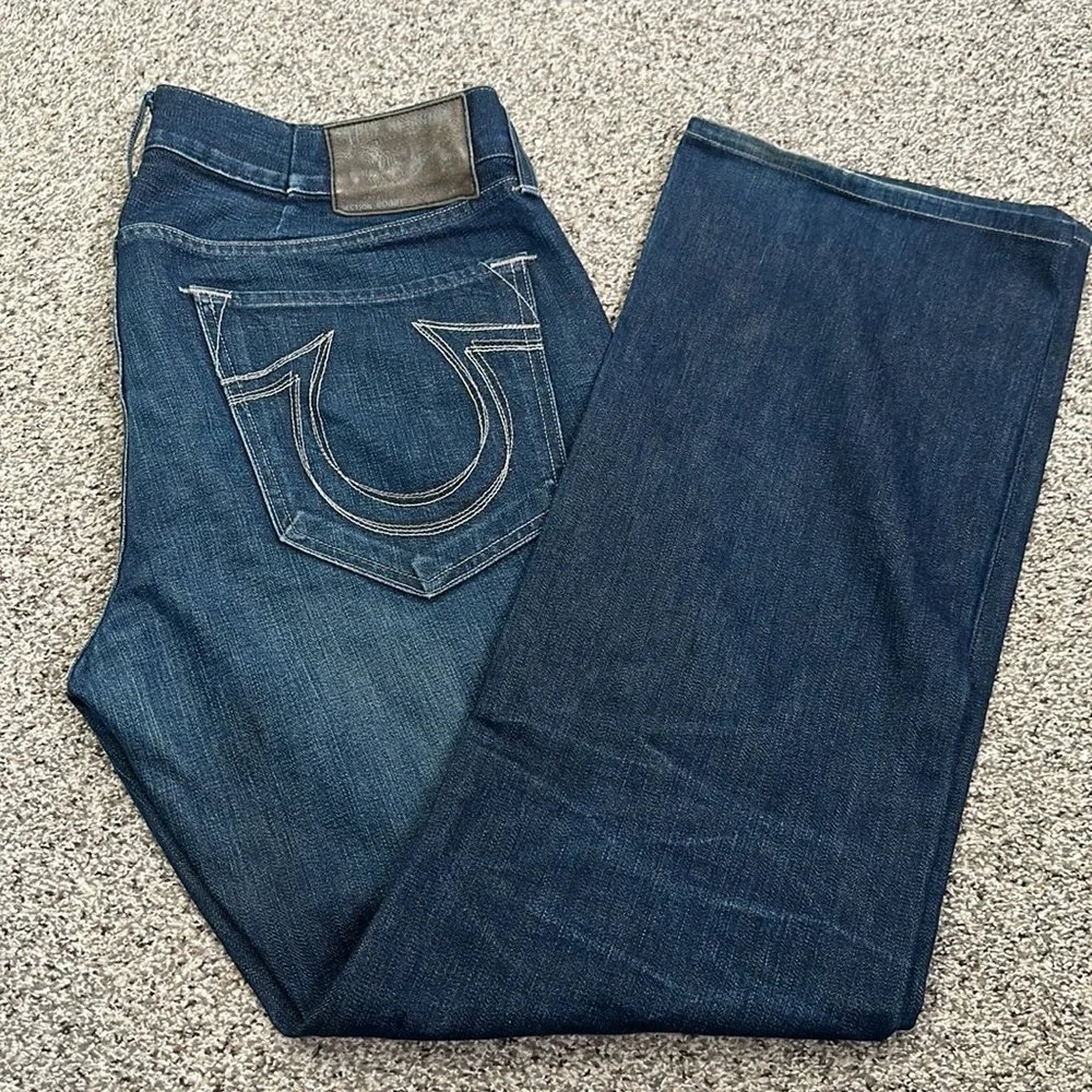 True religion blue jeans size 38